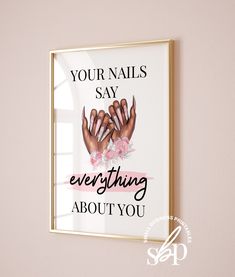 Elevate your nail salon decor and inspire your clients with our stunning Nail Tech Prints! Featuring bold designs and motivational quotes, our Nail Tech Wall Prints will add a touch of inspiration to any manicure room. Give your clients the ultimate salon experience with our high-quality Nail Tech Wall Art. Download and Print Today!

#nailart #nailsalon #naildecor #nailwallart #nailstudio #nailtech #nailtechnician #printablesalondecor #salonwallart #beautyroom #nailquotes #manicureprints #manicurednails #manicure #nailartists Nail Tech Quotes