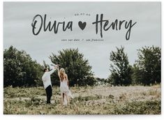 an image of two people standing in a field with the words, ohura henry