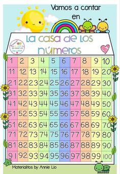 a spanish calendar with numbers for children