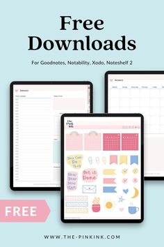 Digital Planning & Stationery Business Freebies — The Pink Ink morningbasketplanner #notionlifeplanner #budgettemplate Goodnotes Free, Free Printable Planner Pages, Exam Planner, Free Planner Templates, Free Printable Planner, Stationery Business, Planner Aesthetic, Budget Planner Template