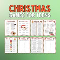 christmas games for teens to play with the kids in their classroom or at home,