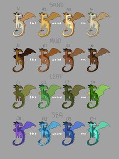 the alphabet with different types of animals and numbers on it's sides, all in different colors