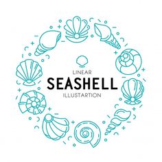 the logo for linear seashell illustrations