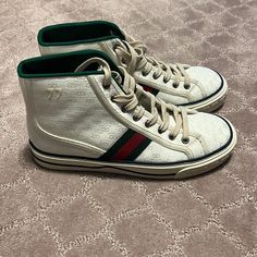 Brand New Never Worn Gucci Sneakers Gucci High Top, Gucci High Top Sneakers, Gucci High Tops, Shoes Gucci, Gucci Sneakers, Gucci Shoes, Womens Shoes Sneakers, High Top, Top Sneakers