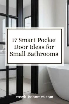 Explore 17 smart pocket door ideas that save space in small bathrooms with trendy designs and stylish accents. Learn how the right door can enhance your bathroom's look using one stunning image.