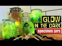 glow in the dark halloween jars with spider legs