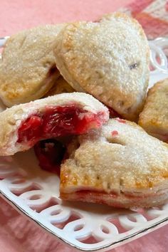 Heart shaped cherry hand pies.