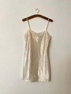 Vintage Beige Dress For Wedding Night, Cream Satin Sleepwear For Summer, Vintage White Night Dress, Feminine Cream Nightgown With Lace Trim, Vintage Nightgown With Delicate Lace For Wedding Night, Vintage Slip Dress For Wedding Night, Elegant Beige Sleepwear For Wedding Night, Vintage Satin Sleepwear, Vintage Style Summer Night Slip Dress