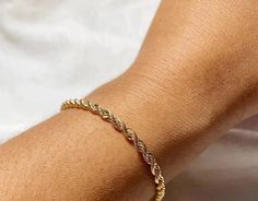 Valentina & Rose - Esti Rope Twist Gold Bracelet - 16.5cm Valentina Rose, Signature Bracelet, Beauty Features, Twisted Bracelet, Rope Twist, Everyday Elegance, Womens Jewelry, Wedding Jewelry Bracelets, Minimalist Bracelet