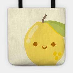 Cute and happy lemon -- Choose from our vast selection of tote bags to match with your desired size to make the perfect custom tote. Pick your favorite: Movies, TV Shows, Art, and so much more! Available in Single Sided Print or Double Sided Print in small, medium, and large. Perfect for work, class, the beach, and leisure. Painted Tote, Bag Designs, Bag Ideas, Tote Bag Design, Custom Tote, Tote Bags, Bags Designer, Double Sided, The Beach