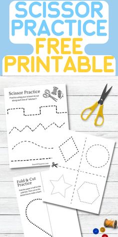 the scissors practice free printable worksheet for kids