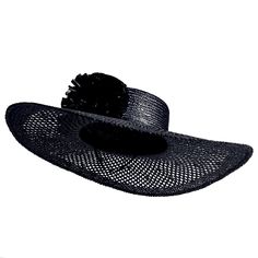 Questions? Leave A Comment Below! Elegant Woven Boater Hat For Kentucky Derby, Black Toquilla Straw Sun Hat With Short Brim, Black Toquilla Straw Sun Hat With Curved Brim, Black Straw Hat With Flat Brim For Party, Black Straw Hat With Curved Brim For Evening, Black Toquilla Straw Sun Hat For Kentucky Derby, Party Flat Brim Straw Hat, Party Straw Hat With Flat Brim, Black Toquilla Straw Hat With Short Brim