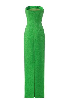 Women's Visage Strapless Straight Across Neck Jacquard Floor Length Dress XS/S/M/L/XL/XXL Emerald MEAN BLVD Royal Clothing, Mean Blvd, Floor Length Dress, Women's Evening Dresses, Floor Length Dresses, Jacquard Fabric, Classy Dress, Dress Backs, Designer Collection