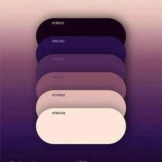 the back side of a cell phone with five different colors on it, including purple and pink