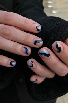 Minimal Nails Art, Cow Nails, Punk Nails, Hard Nails, Subtle Nails, Grunge Nails, Studded Nails, Minimal Nails