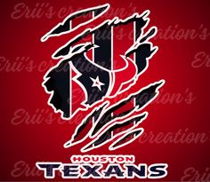 the houston texans logo on a red background