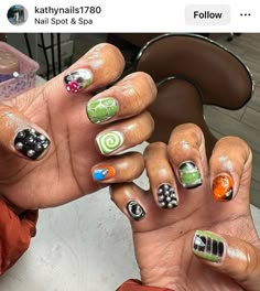 Fun Fall Nails, Unique Nail Designs, Drip Nails, Dope Nail Designs, Unique Acrylic Nails, Metallic Nails, Short Acrylic Nails Designs, Birthday Nails, Unique Nails