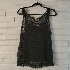 Never Worn - Flowy Black Lace Tank From Urban Outfitters. Brand Is Ecot. Size M. Generous Fit. Would Be Cute With Any Other Cami/Bralette Underneath. Urban Outfitters Sleeveless Tank Top For Party, Urban Outfitters Black Tank Top For Spring, Black Sleeveless Lace Top For Spring, Urban Outfitters Tops, Lace Tank, Black Lace, Bralette, Urban Outfitters, Womens Tops