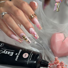 Polygel. Polygel Nails. Valentines Day. Valentines Polygel. Polygel Nails