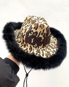 Leopard print cowboy hat Be the best dressed at the rodeo Size: One size fits all Personalised with you chosen initial, number or name A Hen party, Festival or fancy dress party necessity  The perfect party essential Cowgirl chic!  FREE UK DELIVERY - Dispatched by 1st Class Royal Mail Western Hats For Country Events In Winter, Country Style Hat Bands For Winter Country Events, Country Style Hat Bands For Winter Events, Novelty Wide Brim Costume Hat For Festivals, Novelty Wide Brim Costume Hats And Headpieces For Festivals, Trendy Fedora For Rodeo With Short Brim, Novelty Wide Brim Festival Costume Hat, Trendy Brimmed Hat For Rodeo, Trendy Fedora With Short Brim For Rodeo