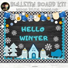 the bulletin board kit for hello winter