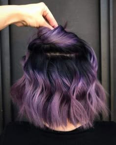 Cool Tone Vivid Hair Color, Bob With Purple Highlights, Hair Color Underneath, Peekaboo Hair, New Hair Ideas, Lavender Hair, Coloured Hair, Hair Color Purple, Hair Dye Ideas