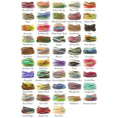 an image of different colors of thread for sewing and crafting on a white background