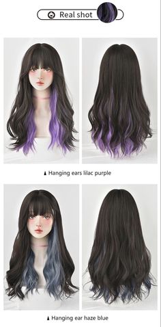 Sind Curtain Bangs, Was Sind Curtain Bangs, Hidden Hair Color, Mekap Mata, Filmy Vintage, Korean Hair Color, Hair Color Underneath, Peekaboo Hair