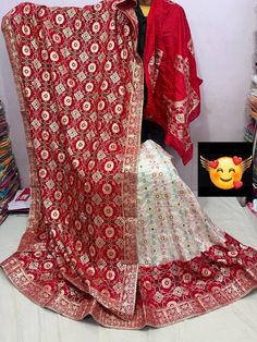 *wedding party, festival special Beautiful Lahenga* Pure  Banarasi Dolo silk langha & jari wark   & Jaipuri dai    dupatta pur Dola silk & *heavy banarsi blouse Designer product and designer work  Waist 44 Length 42 Dupatta size 2.50 mtr plus stitched with lining cotton linen Buy anyone lehenga matching necklace free Traditional Drape Brocade Choli With Dupatta, Brocade Dupatta Sets For Diwali, Brocade Set With Dupatta For Diwali, Brocade Choli With Dupatta For Eid, Navratri Meenakari Dola Silk Sets, Traditional Drape Dola Silk Choli With Meenakari, Dola Silk Saree Sets With Meenakari, Dola Silk Lehenga With Zari Work For Traditional Ceremonies, Festival Dola Silk Lehenga With Zari Work