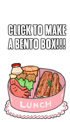 a bento box filled with lots of different types of food and the words, click to make a bento box