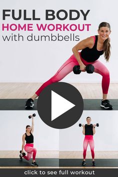 Excersize Routine, Low Impact Full Body Workout, Strength Workout At Home, Strength Circuit, Postpartum Workout Plan, Full Body Strength Workout, Best Full Body Workout, Dumbbell Exercises, Full Body Dumbbell Workout