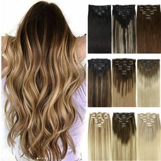 Clip In Human Hair Extensions Quality Assurance- clip in hair extensions are made of 100% remy human hair, silky salon professional human hair, soft like your own natural hair. Our thick & healthy ends are what make our standing out in the market, no tangling, no shedding. Discreet silicon backed clips are strong, hidden & lightweight. Designed to protect your natural hair and ensure your hair sits naturally when wearing our clip in hair extensions. Clip In Hair Extensions Specification - clip i Hair Extensions Dark Brown, Dark Blonde Highlights, Remy Human Hair Weave, Light Blonde Highlights, Extensions Clip In, Warm Blonde, Remy Hair Extensions, Bleach Blonde, 100 Remy Human Hair