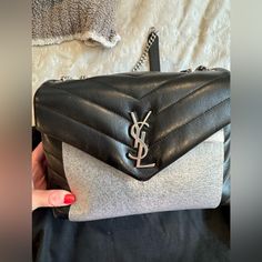 Saint Laurent Small Lou Lou Bag Black Leather With Sliver Hardware Purchased At Ysl Boston Comes With Dust Bag Saint Laurent Bags, Lou Lou, Saint Laurent Bag, Saint Laurent, Boston, Dust Bag, Black Leather, Bag Lady, Leather