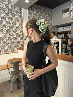 A serene coffee shop for a matcha run exudes summer vibes with a matcha-themed aesthetic: aesthetic soft decor. A matcha latte and a green vibe to match complemented by the Lena top, inviting a moment of calm amid bustling nyc life, capturing the essence of a peaceful summer afternoon.
#outfitinspo #summerlook #matcharun
 #workwear #matcha #matcharun #coffeeshopasthestic Peaceful Summer, Green Vibe, Soft Decor, Matcha Aesthetic, Nyc Life, Summer Afternoon, Matcha Latte, Aesthetic Aesthetic, Black Xs