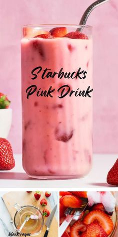 This pink drink is my interpretation of the Starbucks drink