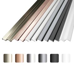 various colors of aluminum profile profiles for windows and doors with the same width as shown in the above image