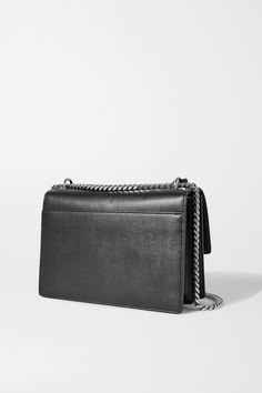 Black Sunset medium leather shoulder bag | SAINT LAURENT | NET-A-PORTER Black Sunset, Saint Laurent Jeans, Chain Strap Bag, Yves Saint Laurent Bags, Saint Laurent Bag, Quilted Leather, Free Bag, Bag Straps, Chain Strap