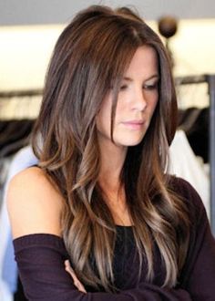 Curls Ideas, Balayage Medium, Medium Curls, Brown Balayage, Hair Brown, Long Layered Hair, Haircuts For Long Hair, Kate Beckinsale, Long Hair Cuts