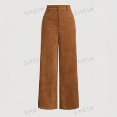 Nwt Shein Mod Size Large (Think Sized 8/10) Brown Corduroy Pants. Brand New. Just Didn’t Fit Me. Brown Corduroy Pants, Brown Corduroy, Brown Pants, Corduroy Pants, Eras Tour, Pant Jumpsuit, Wide Leg, Pants For Women, High Waisted