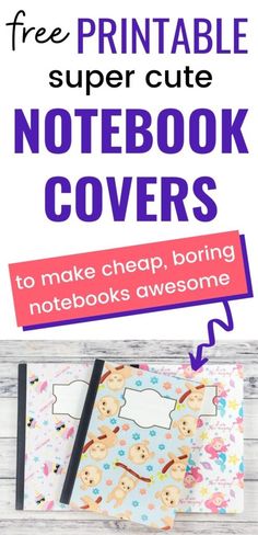 the free printable notebook covers for kids