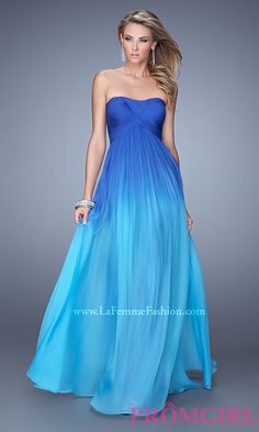 swatch_attribute_541814 Formal Fitted Ombre Dress, Elegant Ombre Prom Dress, Elegant Ombre Dress For Prom, Fitted Ombre Maxi Dress For Evening, Ombre Prom Dresses, Strapless Evening Gowns, Strapless Prom Dresses, Chiffon Evening Dresses, Long Prom Dresses