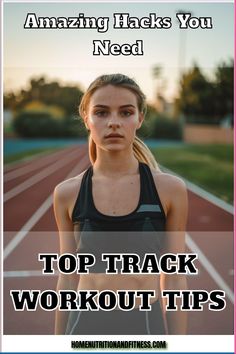 a woman standing on top of a track with the words amazing hacks you need