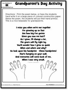 the poem for grandparents's day activity