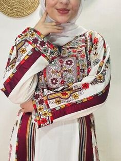 (eBay) New unused embroidered dress and abaya It represents most of the Arab peoples, especially Jordan and Palestine. There are more than one size and more than one color It is worn on occasions and parties. Abaya Outfit, Embroidered Dress, One Color, Jordan, For Women, Clothes, Color, One Colour