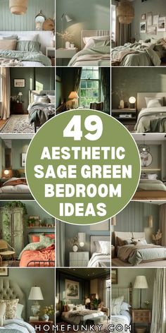 the top ten sage green bedroom ideas in this postcard collage is great for decorating