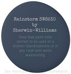 a black and white photo with the words rainstorm sw6380 by sherrin - williams