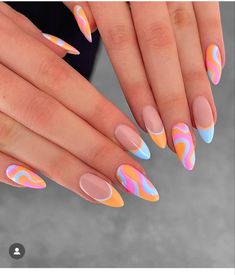 Spring Break Nails, Unghie Nail Art, Bright Summer Nails, Broken Nails, Cute Summer Nails, Vacation Nails, Bright Nails