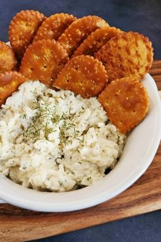 A white bowl filled with chilled mozzarella pretzel dip with a side of pretzels. Pretzel Dip Recipes, Cold Party Appetizers, Mozzarella Appetizers, Cold Dip Recipes, Family Favorite Recipes, Skillet Dinner Recipes, Celery Salt, Mozzarella Recipes, Garlic Dip