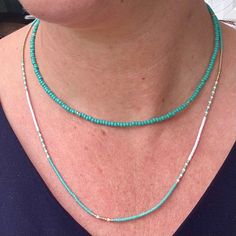 A beautifully dainty adjustable silk necklace with tiny turquoise and gold seed beads. Wear it solo or layer with others to create your unique bohemian look. It's the perfect addition to your summer accessories and a popular beach necklace.  we recommend layering with our Tiny Turquoise seed bead necklace: https://precioushippieuk.etsy.com/listing/1263330156 Handthreaded on quality silk cord (beige colour) and secured with a 14k Gold filled slider bead. at its shortest this necklace is 16inches, it is adjustable up to 26 inches and will fit over your head. Your hippie style necklace will come in gift ready packaging. Turquoise Seed Bead Necklace, Turquoise Beaded Necklace, Silk Necklace, Boho Layering, Beach Necklace, Turquoise And Gold, Beach Necklaces, Beige Colour, Turquoise Bead Necklaces