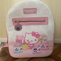 This Item Is Out Of Stock In Stores And Online. Cute Bioworld Sanrio Hello Kitty & Friends Milk Mini Backpack. Brand New With Notags Adjustable Straps Front Zipper Pocket 11 Inches Tall 9 Inches Wide 6 Inches Deep Cute Bags For Daily Use And Back To School, Kawaii Bag For Back To School Gift, Cute School Bags With Cat Design, Cute Kawaii Style Standard Backpack, Cute Bags For Back To School, Cute Hello Kitty Print Bag For Students, Pink Kawaii Backpack Gift, Kawaii Student Bag With Cat Design, Cute Pink Backpack With Cat Design